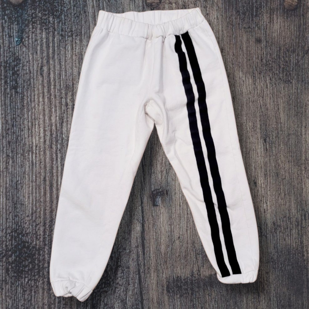 Danielle Guizio Womens Medium White & Black Sweatpants